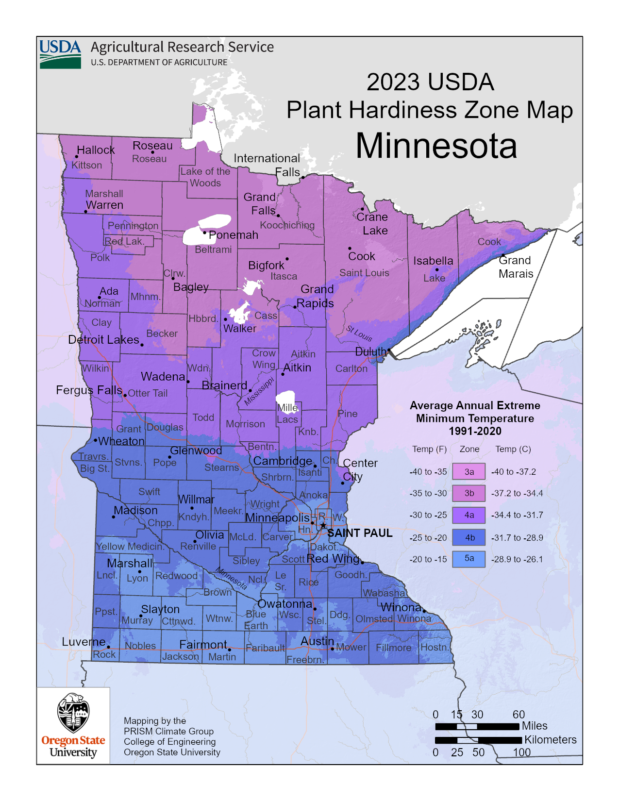 map of growing zone 4b