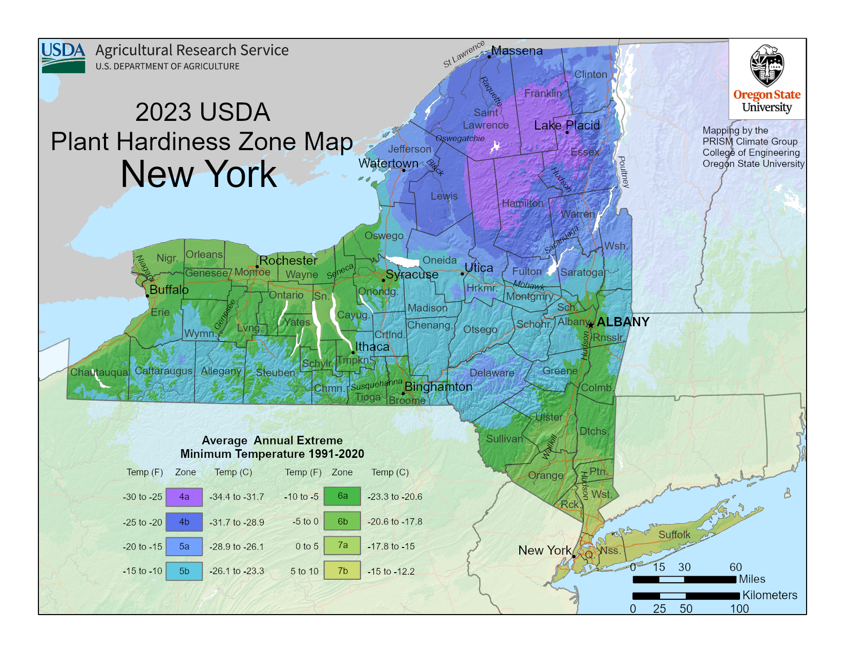 map of growing zone 7b