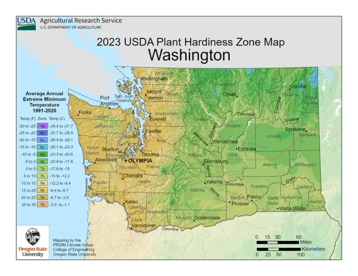 map of growing zone 9a