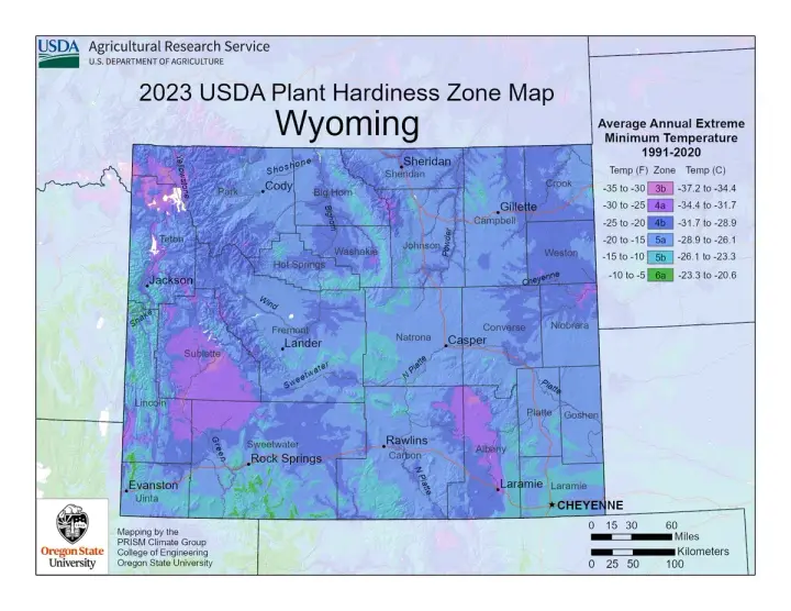 plants by zone map for Hyattville, WY